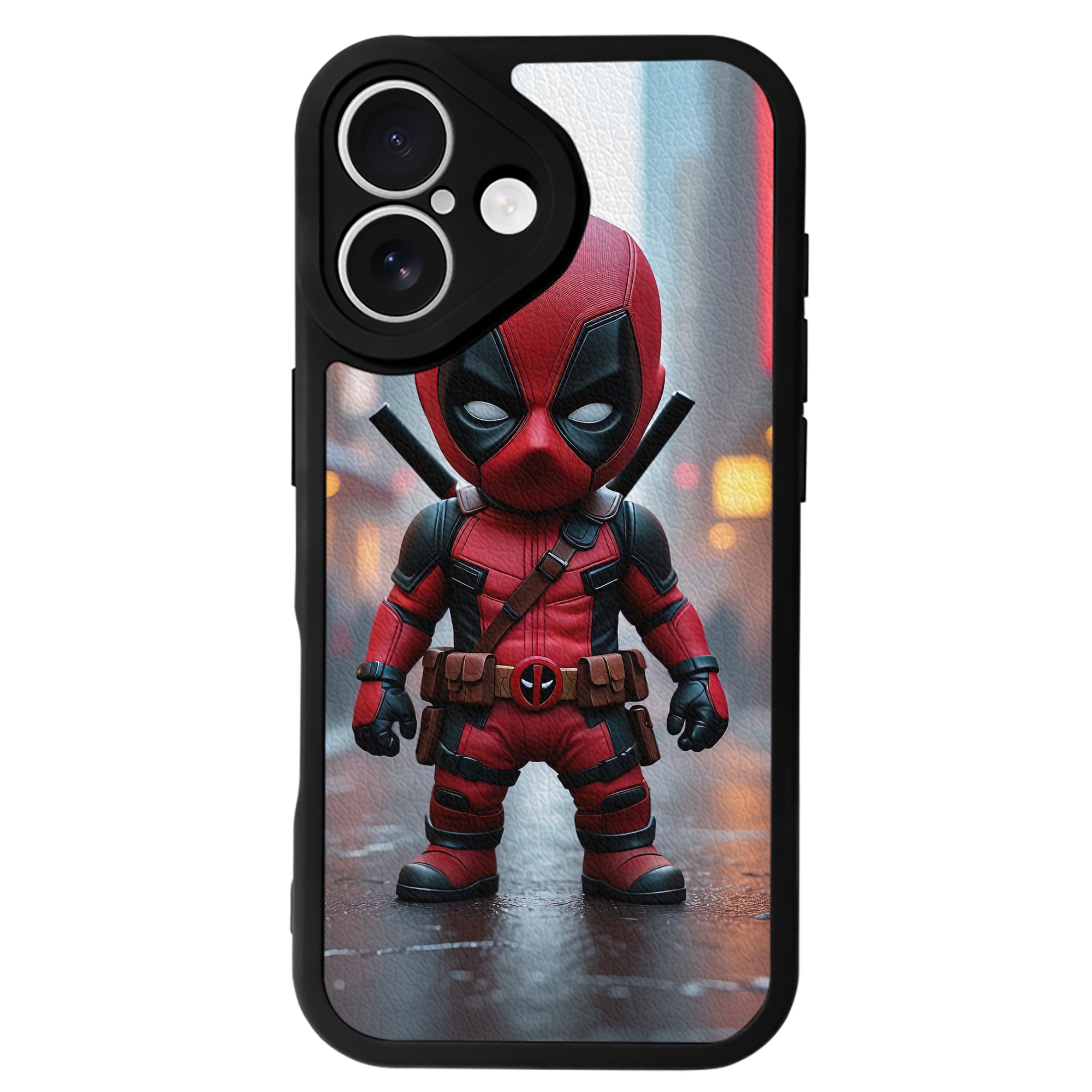 （画像用） Deadpool デッドプール 【iPhone 16シリーズ対応】シリコンスマホケース（レザー調） 材質：シリコン